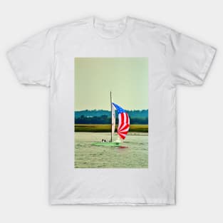 US Flag Sailboat T-Shirt